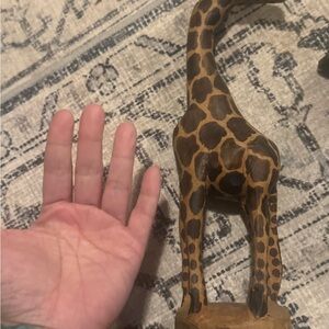 Wood Giraffe 18" Hand Carved Kenya figurine